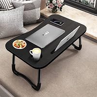 Table De Lit Pliable Réglable - Avec Port USB, Ventilateur, Idéale Pour Ordinateur Et Repas