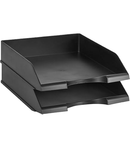 Esselte 623603 Europost Lot De 10 Corbeilles à Courrier Transparentes - Organisateur De Bureau