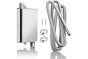 MaxEarn Upgraded Muffler with 300cm Exhaust Hose for Generator, Auto Parking Auxiliary Heater Accessories, Car Stainless Steel Exhaust Pipe with 2 Clamps for Air Diesel Gas Vent Hose Heating