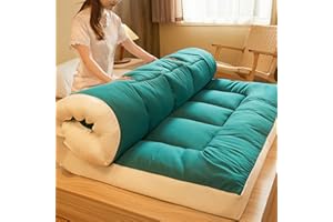 GLIVANTAD Materasso letto futon matrimoniale e singolo pieghevole e arrotolabile. Futon giapponese trapuntato salvaspazio bed Per una comoda e pratica esperienza di sonno,1.2m*2m