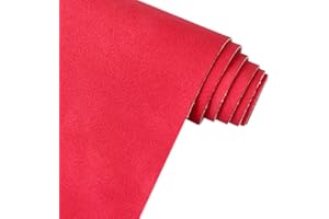 XHT Tissu en suédine doux Rouge 30 x 135 cm