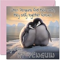 Carte D'anniversaire Avec Des Pingouins Drôles Clip Art Libres De