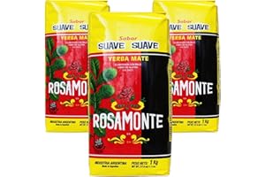 YERBEE Rosamonte Yerba Mate Tè Suave 3kg | Set Mate Argentino | Bevanda disintossicante ed energetica