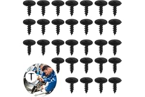 SMCEHEYA 30Pcs Screw Bolt Retainer, Fender Liner Clips, Auto Car Body Engine Cover Torx Screws, Self Tapping Screws Metal, Small Screws Compatible with Volkswagon Engine Cover Undertray N90974701