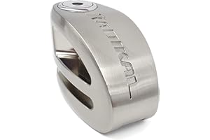 Radikal RK306S Candado Moto Disco, Diseño Más Ligero de Doble Puente, Fácil Bloqueo Click, Cerradura Anti-Ganzúa y Anti-Taladro, Antirrobo Bloqueo Pinza Freno Universal Bicicleta, Patinete Electrico