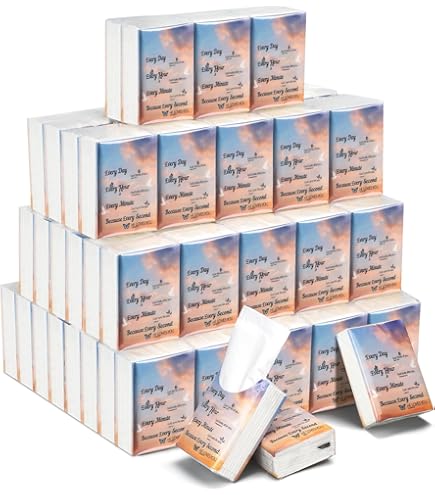 Motivational Facial Tissue Packs 3 Ply Inspirational Pocket Travel Packs Appreciation Gifts Soft Tissues Packs Individual Packs Travel Bulk Wedding 1
