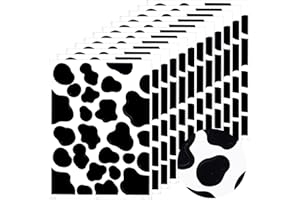 YMAPINC 600Pcs Cow Print Stickers,Self-Adhesive Wall Cows Stickers Vinyl Print for Cow Themed Bathroom, Nursery, Bedroom and Living Room Wall Decor