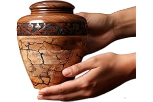 EMPORIUM CRAFTS Beste Holzurne für menschliche Asche – große Einäscherungsbox für Erwachsene, personalisierte Begräbnisurne für Beerdigung (klein bis zu 27 kg, nicht personalisierbar)