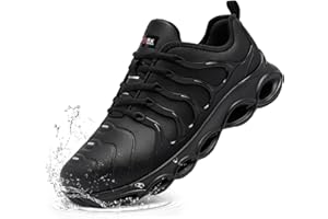 LARNMERN Steel Toe Cap Trainers Mens Safety Trainers Waterproof Cushioning Safety Shoes Anti-Smashing Lightweight Comfortable Fashion Work Shoes