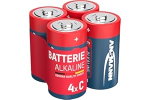 ANSMANN Alkaline Baby C Batterien – leistungsstarke, langlebige Energiequelle – 1,5V LR14 – 4er Pack