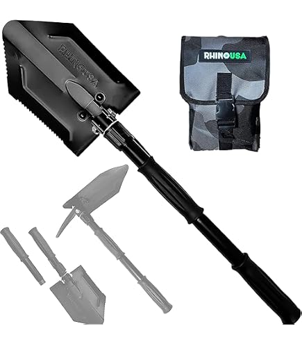 Best Folding Shovel Collapsible Digging Tool Sheath - Nylon Pouch For ...