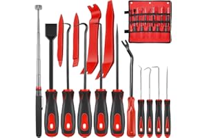 XBVV 15 Pcs Pick and Hook Set with Scraper and Magnetic Telescoping Tool Kit for Mechanic Car Oil Seal O-Ring Repair