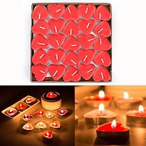 Lot De 100 Bougies Chauffe-plat En Cœur | Sans Fumée, Sans Parfum - Pour Décoration Romantique, Saint-Valentin, Fête - 2
