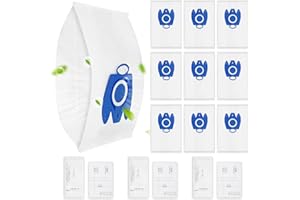 KEEPOW 10 Staubsaugerbeutel für Miele GN Serie, S8340 S8360 S2 S4 S5 S6 S8 Complete C3 C2 C1 Classic C1 Staubsauger, 3D Efficiency Staubbeutel mit 3 Filtersätze