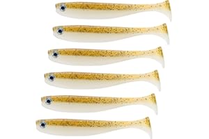 ‎NASTY BAIT Nasty Bait Gummifisch | 6,8 cm - 12,5 cm| Gummiköder| Kunstköder| Zanderköder, Hechtköder, Barschköder| UV aktive Modelle| flankende Aktion| 3D Augen|8 Farben | Aussparungen für Offsethaken