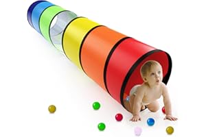 LABEOL Kids Play Tunnel for Toddlers Colorful Pop Up Baby Tunnel for Kids to Crawl Through 6 Foot Toddler Toys or Gift for Infant Children or Dog kids toys for Indoor Outdoor