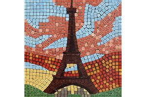 ALEA MOSAIC Créez une Œuvre d'Art en Mosaïque avec Notre Kit à Faire Soi-Même, Carré de 20cm Tour-Eiffel