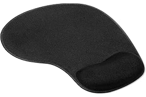 TRIXES Coussin de Confort en Caoutchouc Noir Poignet Gel Reste Soutien Souris Tapis Souris