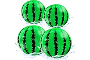 LUYANFX Ballon de Plage Gonflable Pastèque Ballon Gonflable Piscine 4 Pièces Enfant Ballons d'eau Gonflables Jouets Flottants pour été Plage Piscine Fête (4 Pièces)