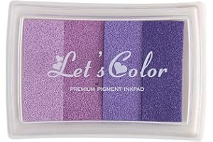 YPSelected Craft Ink Pad Inkpad for Paper Wood Fabric 15 Colors Available for Rubber Stamps (Multi Purple)