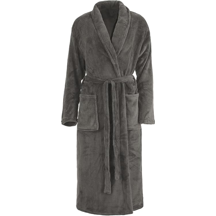 LEBENGOOD Uniseks badjas voor dames en heren, 100% Amerikaanse badstof, 400 g, met riem, tassen, douche, zachte ochtendjas, handdoek (L, koraal), Blauw., 3XL