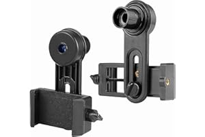 SOLOMARK Adaptateur d'objectif de Microscope,Accessoire de Microscope,Adaptateur de caméra pour Smartphone de Microscope-pour Tube d'oculaire de Microscope 23,2mm,oculaire de Microscope WF16X intégré