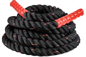 ‎ULTRASPORT Ultrasport Battle Rope, Seillänge 3,8 cm Durchmesser, hochwertiges Schlagseil für Kraftausdauer & Muskelaufbau, Schwungseil für effektives Ganzkörpertraining & Functional Training
