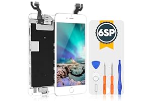 bokman für iPhone 6s Plus Weiß Komplettes Display Ersatzbildschirm LCD Glas Touchscreen Vormontiert mit Home Button, Frontkamera und Hörmuschel