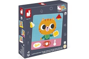 Janod Magnetyczna gra rutynowa i rytualna organizuje codzienne życie-7 kart Model edukacyjny-1 tablica magnetyczna - 30 magnesów - od 2 lat, J05446