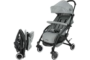 Nania - Silla de paseo LILI ligera y compacta - Para niños de 0 a 36 meses - Respaldo ajustable con posición tumbada - Plegado rápido y compacto (gris)