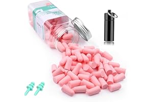 VeoryFly Soft Foam Ear Plugs for Sleep, 122 Pcs 38 dB Highest SNR, Ear Plugs for Sleeping Noise Cancelling, Reusable Comfortable Hearing Protection Foam Earplugs for Sleep, Snoring, Work, Lound Noise