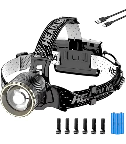 Lampada Frontale Victoper Ricaricabile - 25000 Lumen, 11 LED, Impermeabile IPX5 Con Controllo Gestuale - Foto 7