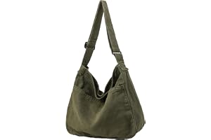 DAINAOTM Bolso Bandolera De Lona Tygväska i kanvas för kvinnor, stor hobo-axelväska, axelväska