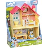 BLUEY Mini ev oyun seti | taşıma saplı kompakt ev oyun seti | &uuml;&ccedil; farklı oda | mutfak, yatak odası ve banyo | 5 oyun par&ccedil;ası i