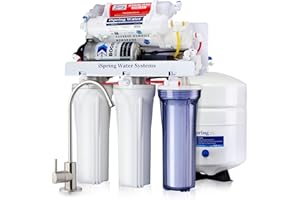 iSpring RCC7P-AK Sistema de Ósmosis Inversa de 6 Etapas Debajo del Fregadero con Bomba, Filtro de Agua Alcalina, pH+, 75 GPD, Reducción de TDS, Sistema de Filtración de Agua Potable