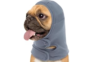 Yoolhamy Dog Snood Ear Protectors, Dog Ear Defenders Anxiety Calming Hood Ears Muffs Noise Protection Head Cover No Shake Head Wraps for Grooming Firework Force (Grey, M)
