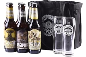 BEER OF THE GODS - SINCE 2016 - WACKEN BRAUEREI WACKEN BRAUEREI Bier Picknick | Mjölnir (5,3% vol.) Sleipnir (4,8% vol.) Baldur (5,5% vol.) | Viking Craft beer Set Gift for Men | Wikinger Bier Geschenk Für Männer