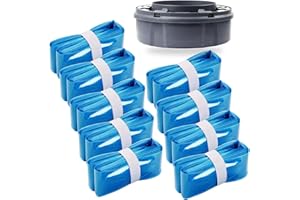 LANSHAFANG Lot de 9-8m/26FT Recharge Poubelle grande capacité respectueux de l'environnement Compatibles Avec Tommee Tippee Twist&Click de Recharges