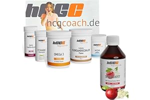 ‎HCGC hCGC® Das Original Basispaket | mit Original SpeedBoost zuckerfreier Sirup | 30 Tage Nahrungsergänzungen | 21 Tage Stoffwechselkur | Broschüre mit Anleitung | (SpeedBoost Apfel-Holunder)
