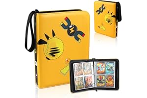 EKKONG Karty kolekcjonerskie, etui na albumy, segregator na karty, 400 kart kolekcjonerskich, album z rękawami, etui do przechowywania Pokémon Baseball piłka nożna, kolekcja kart sportowych (pkbeiying)