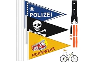 Muyohix Fahrrad Wimpel für Kinder, 3 Stück Fahrradfahne für Kinder, Kinderfahrrad Sicherheitswimpel Verstellbare, Kinderfahrradfahne mit Befestigungswinkel, Bunt Fahrradanhänger Fahrradzubehör(B)