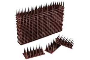 Ceisazira 20 Piezas Pinchos Antipalomas Marrón, Pinchos Anti Gatos, Ahuyentador Palomas, Pinchos Ahuyentador de Pajaros, Pincho Antipalomas, Púas Repelente de Palomas para Alféizar, Valla, Techo