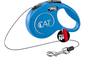 flexi® CAT Cordón 3 m azul, correa extensible para gatos hasta máx. 8 kg