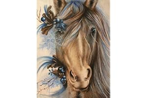 MXJSUA DIY 5D Diamond Painting Full Round Drill Kit Rhinestone Picture Art Craft para la decoración de la Pared del hogar 30x40 cm Caballo