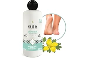 Marlay Cosmetics - Soin Peau Neuve 500 ml - Lotion Pieds Secs et Abimés à la Chélidoine Bio - 99% Origine Naturelle - Soigne Callosités, Cuticules, Cors & Crevasses - Végan - Fabriqué en France