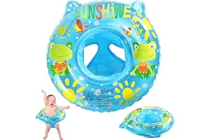 MDJEWV Schwimmring Baby, Baby Schwimmring ab 3 Monate Bis 36 Monate mit Schwimmsitz aus PVC, Aufblasbare Schwimmhilfe Schwimmreifen Baby Pool Spielzeug Optimal für Badewannensitz Baby, Schwimmbad