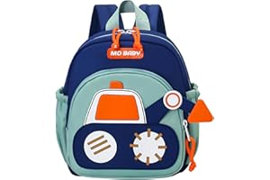 YAMEIZE Plecaki dziecięce dla chłopców dzieci maluch plecak małe urocze samochody tornister z paskiem na klatkę piersiową przedszkole plecak torba na książki dla dzieci w wieku 3-6 lat