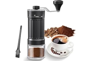 JIMYIU Moulin à café manuel, portable, avec une capacité de 30 g, 40 réglages réglables, moulin conique avec poignée ergonomique pour expresso, pour le dessus et plus encore