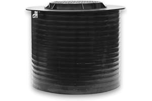 Varile 100x100cm Puits, regard de visite en plastique (sans fond) avec couvercle verrouillable Charge jusqu'à 1,5 t (plaque de couvercle 120 cm)