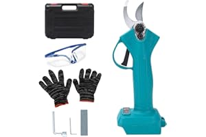 ROADTIME Cordless Electric Pruning Shears, Handheld Electric Secateurs Compatible with Makita 18V Battery, 25mm Cutting Diameter, with Sharpening Stone, Protective Gloves and Goggles